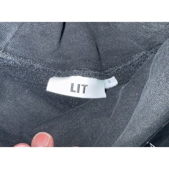 LIT Activewear Women's Oversized Whisper Turtleneck Black Sweatshirt Size S - Picture 3 of 6